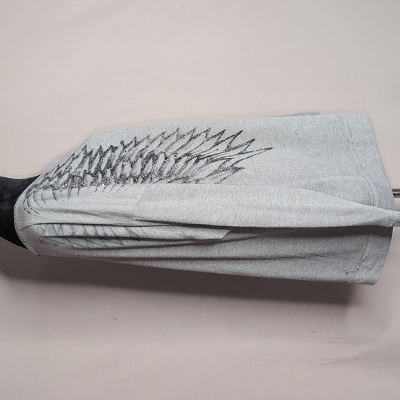 3X Rock & Republic bling wing design soft l/s gray sweatshirt-EUC - Picture 3 of 12